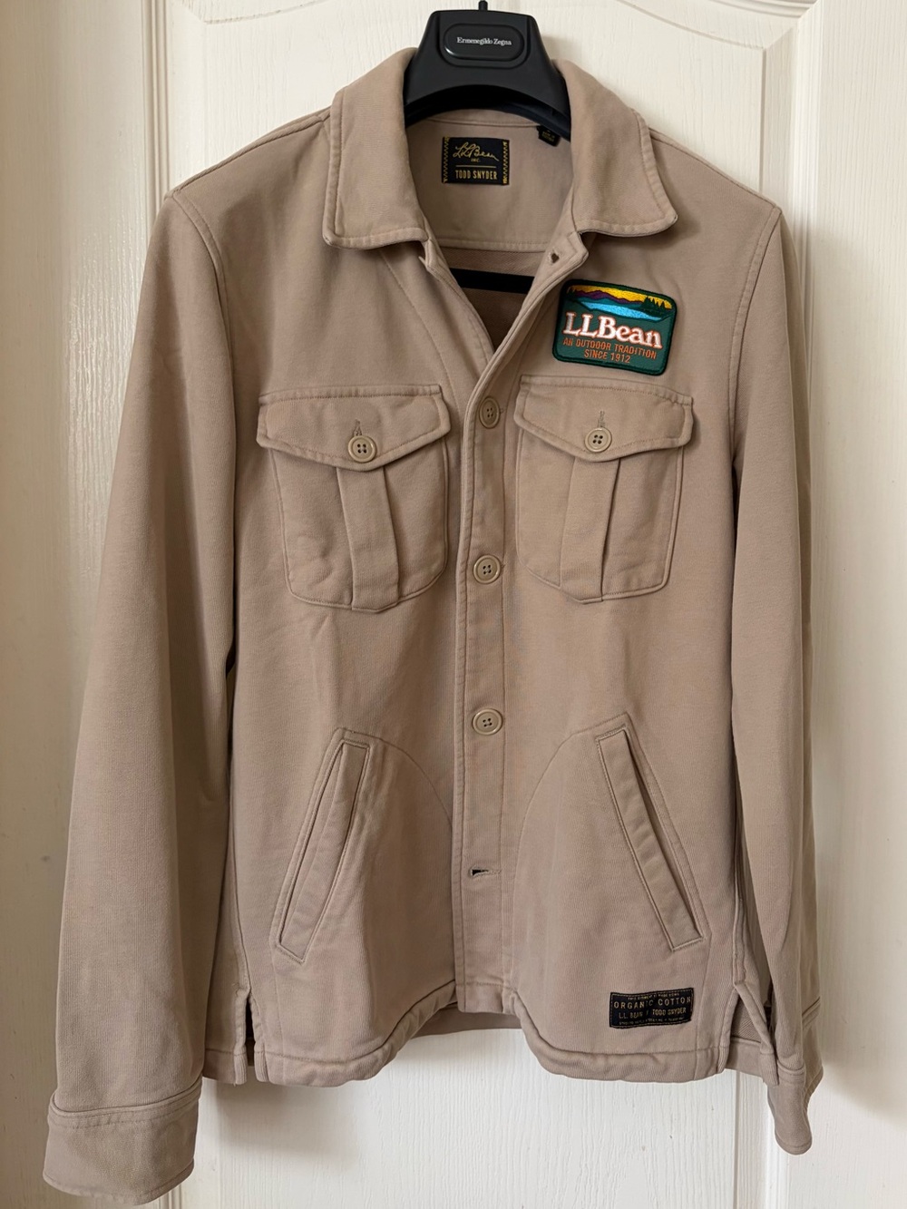 Todd Snyder x LL Bean Cotton Tan Shirt Jacket Shacket Size Small